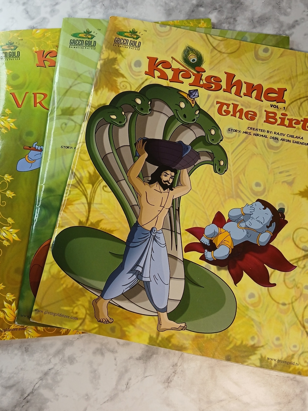 Krishna Comic Book Set Vol. 1–3 | Animation | Illustrated Mythology Collection